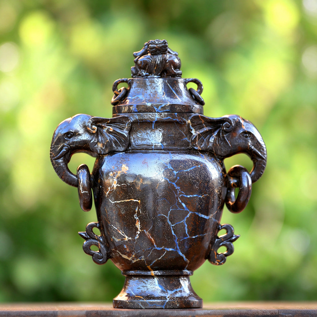 8.7" Rare Masterpiece Opal Vessel Carving  #CTC0071