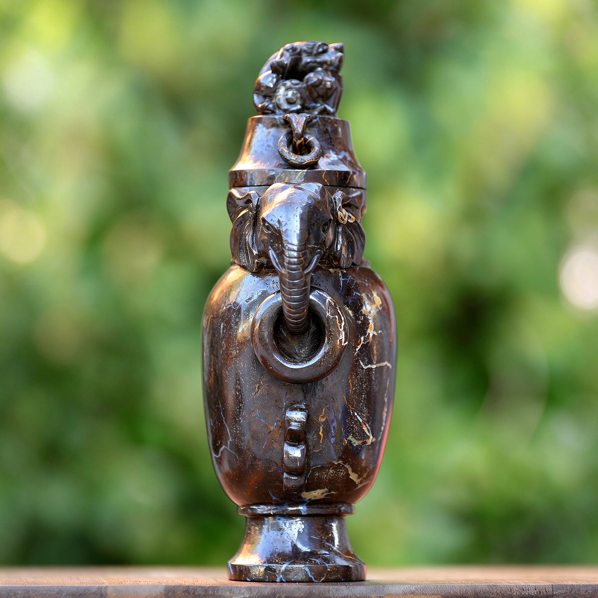 8.7" Rare Masterpiece Opal Vessel Carving  #CTC0071