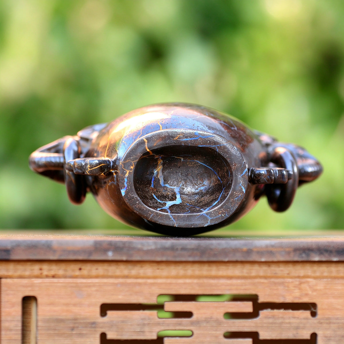 8.7" Rare Masterpiece Opal Vessel Carving  #CTC0071