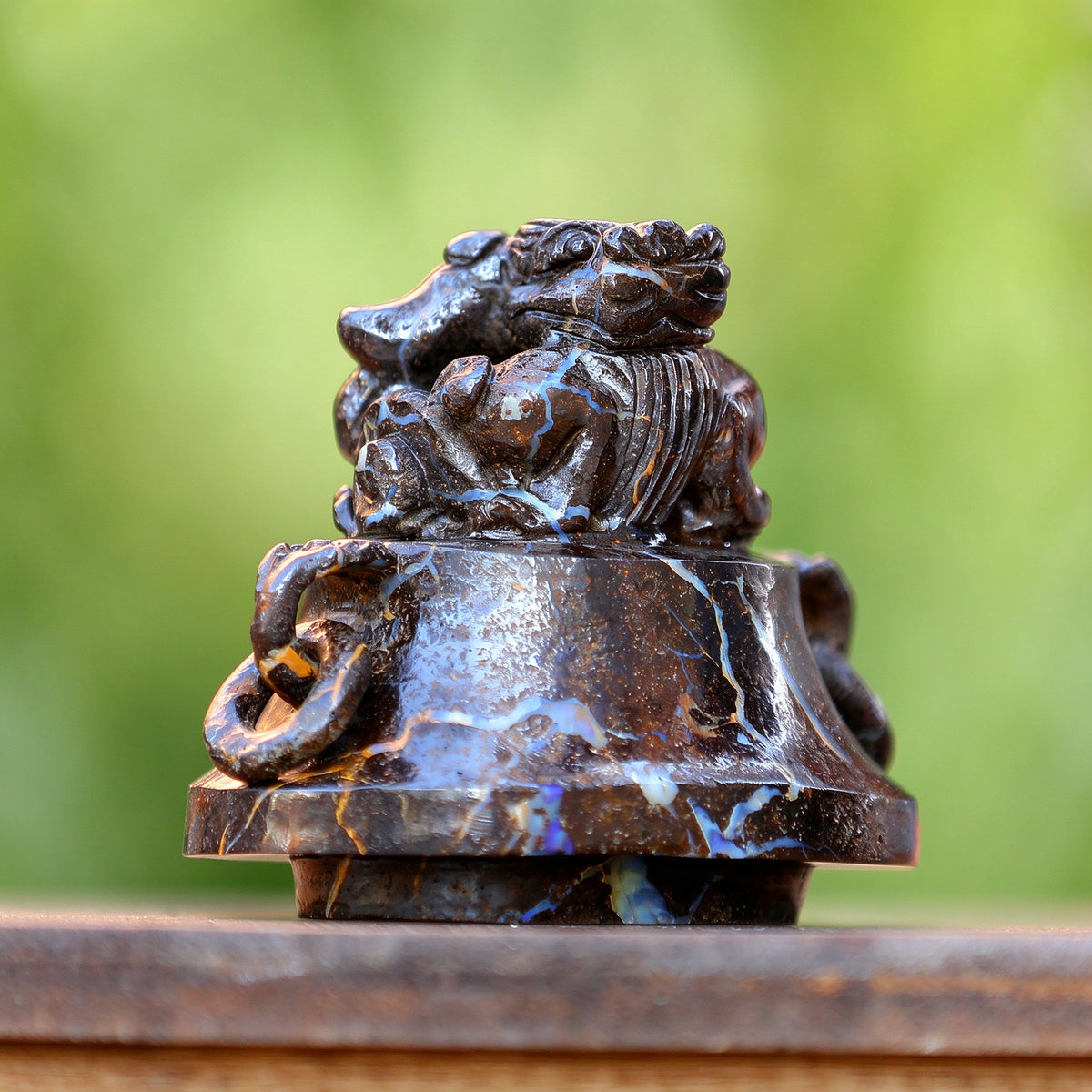 8.7" Rare Masterpiece Opal Vessel Carving  #CTC0071