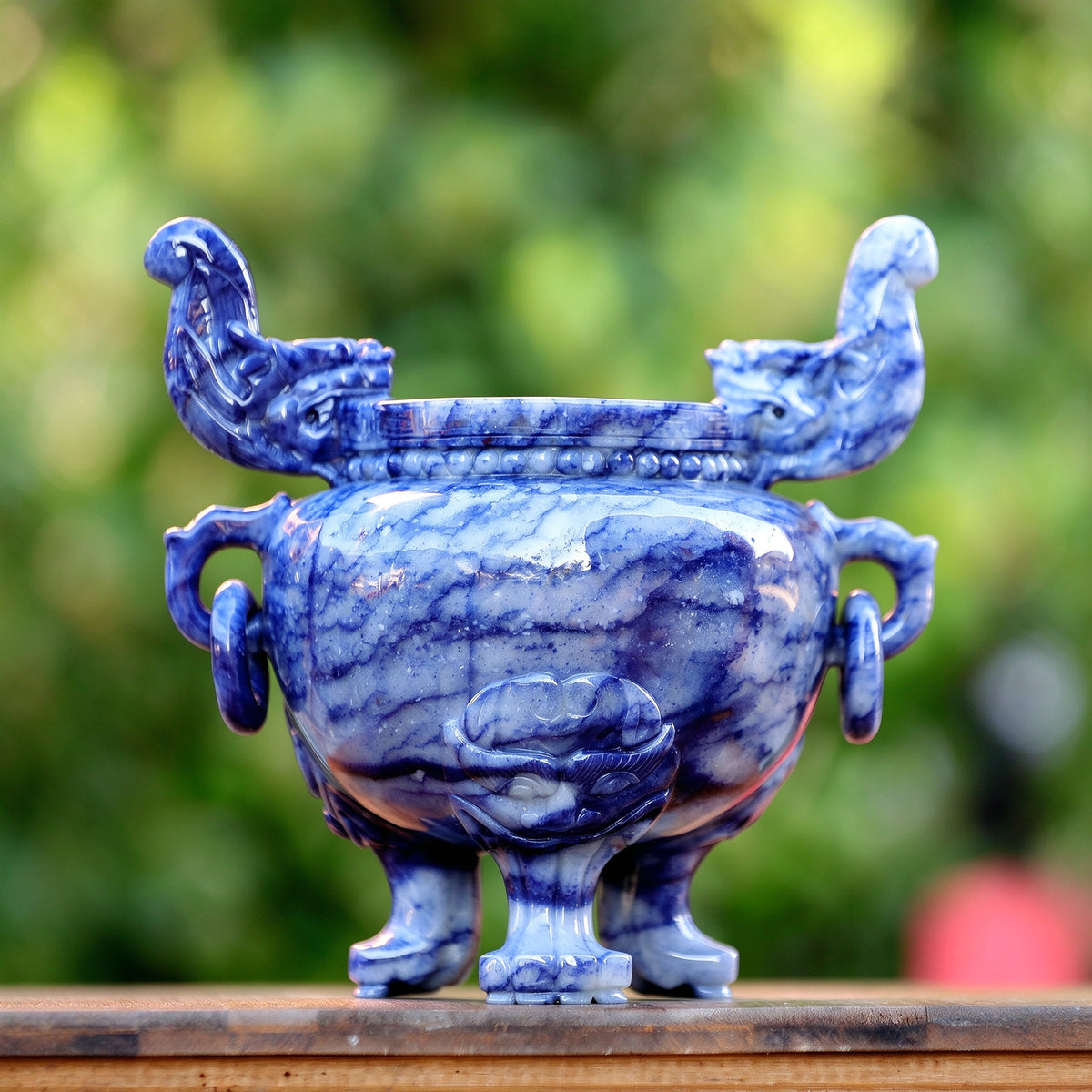 8.3" Blue Aventurine Incense Burner #CTC0072