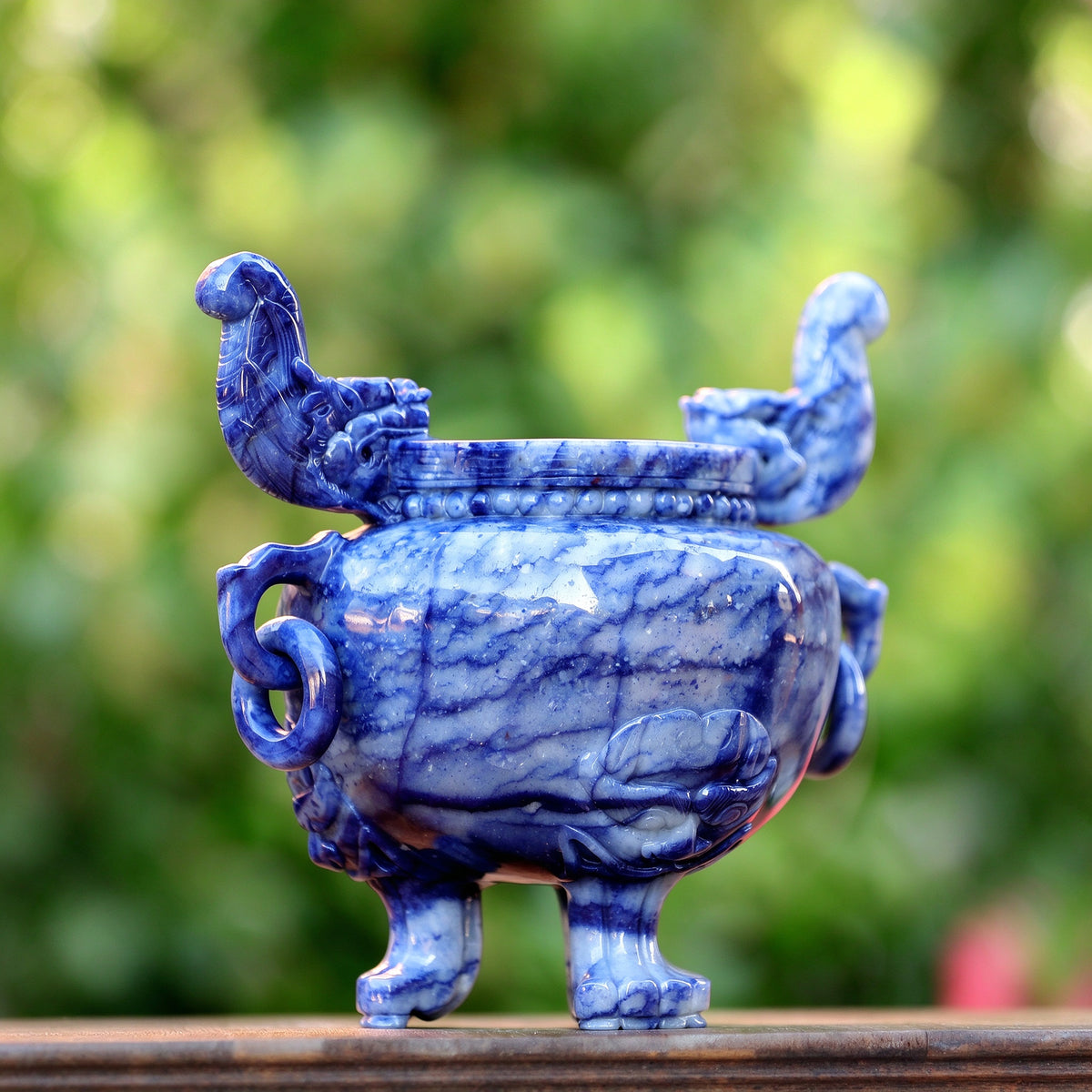 8.3" Blue Aventurine Incense Burner #CTC0072