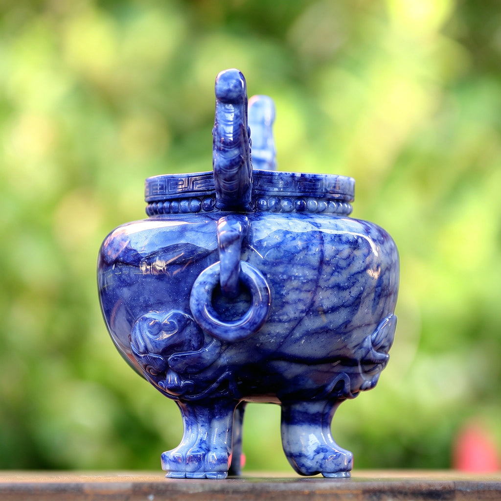 8.3" Blue Aventurine Incense Burner #CTC0072