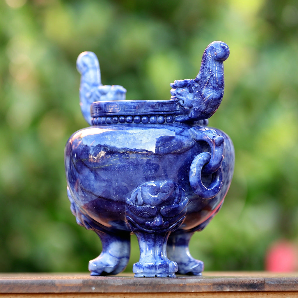 8.3" Blue Aventurine Incense Burner #CTC0072