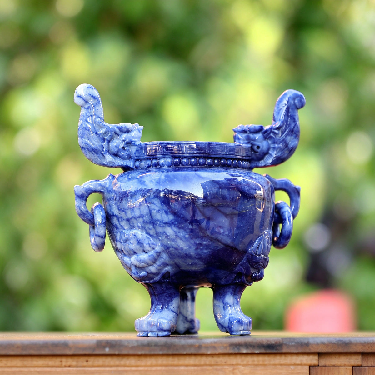 8.3" Blue Aventurine Incense Burner #CTC0072