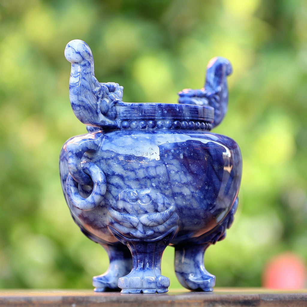 8.3" Blue Aventurine Incense Burner #CTC0072
