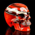 3.0" Red Jasper Crystal Skull Carving  #SKH30120