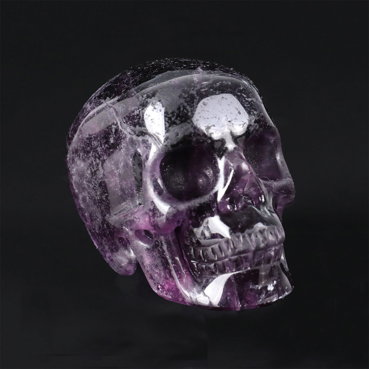 2.2" Amethyst Crystal Skull Carving  #SKH22076