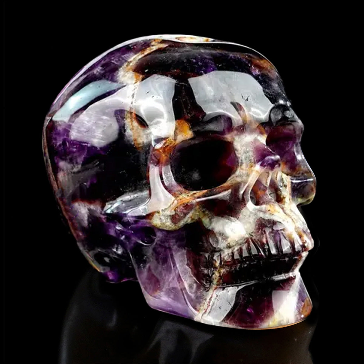 3.0" Dream Amethyst Crystal Skull Carving  #SKH30123
