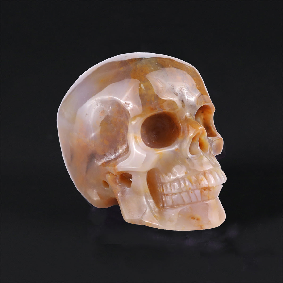 2.2" Yellow Chalcedony Crystal Skull Carving  #SKH22071