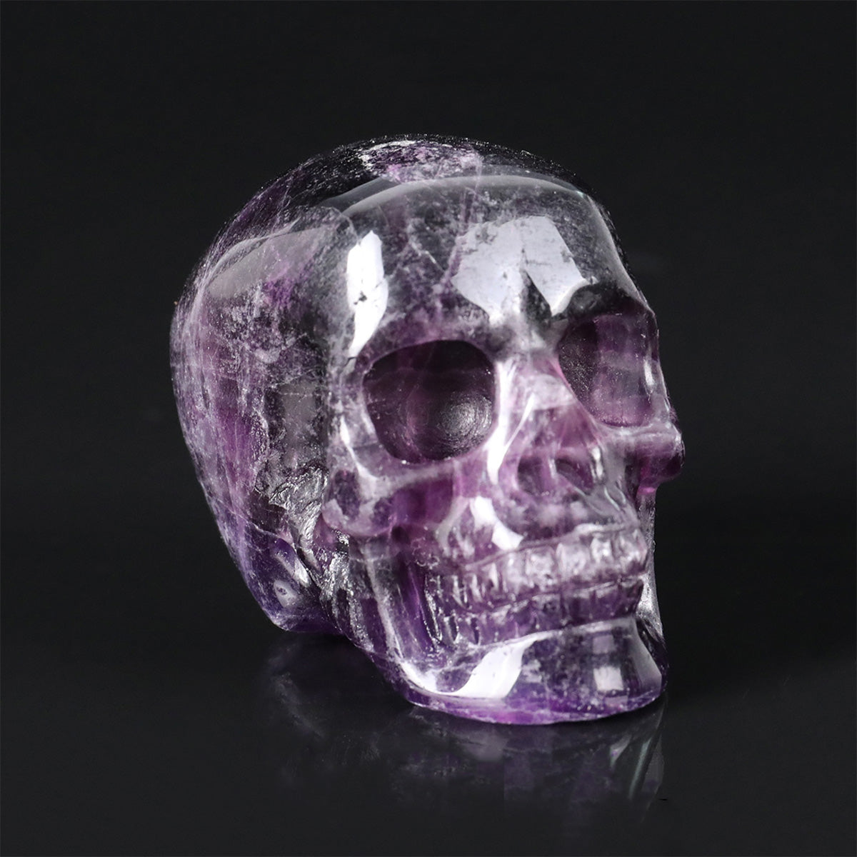 2.2" Amethyst Crystal Skull Carving  #SKH22074