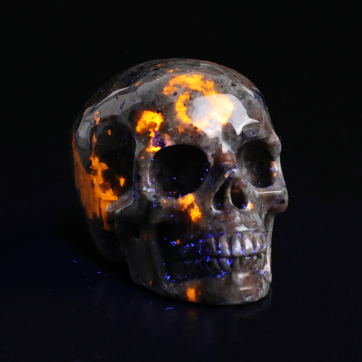 2.2" Yooperlite Crystal Skull Carving  #SKH22072