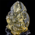 8.2" Golden Citrine Wrathful Wealth Deity  #CTC0085