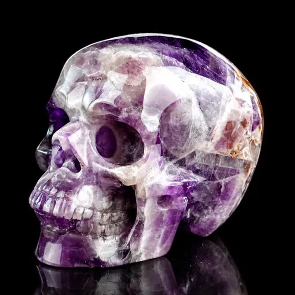 3.0" Dream Amethyst Crystal Skull Carving  #SKH30122