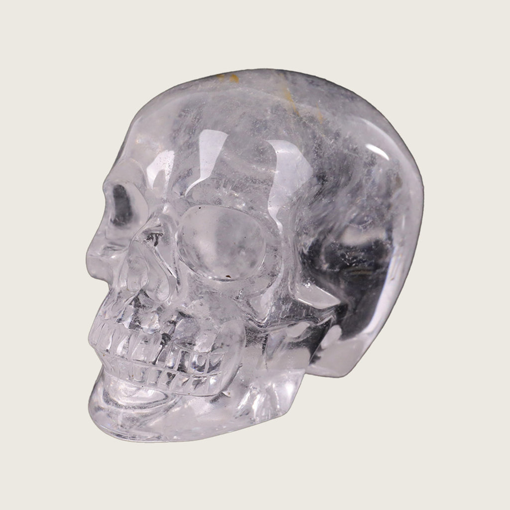 2.2" Clear Quartz Crystal Skull Carving  #SKH22033
