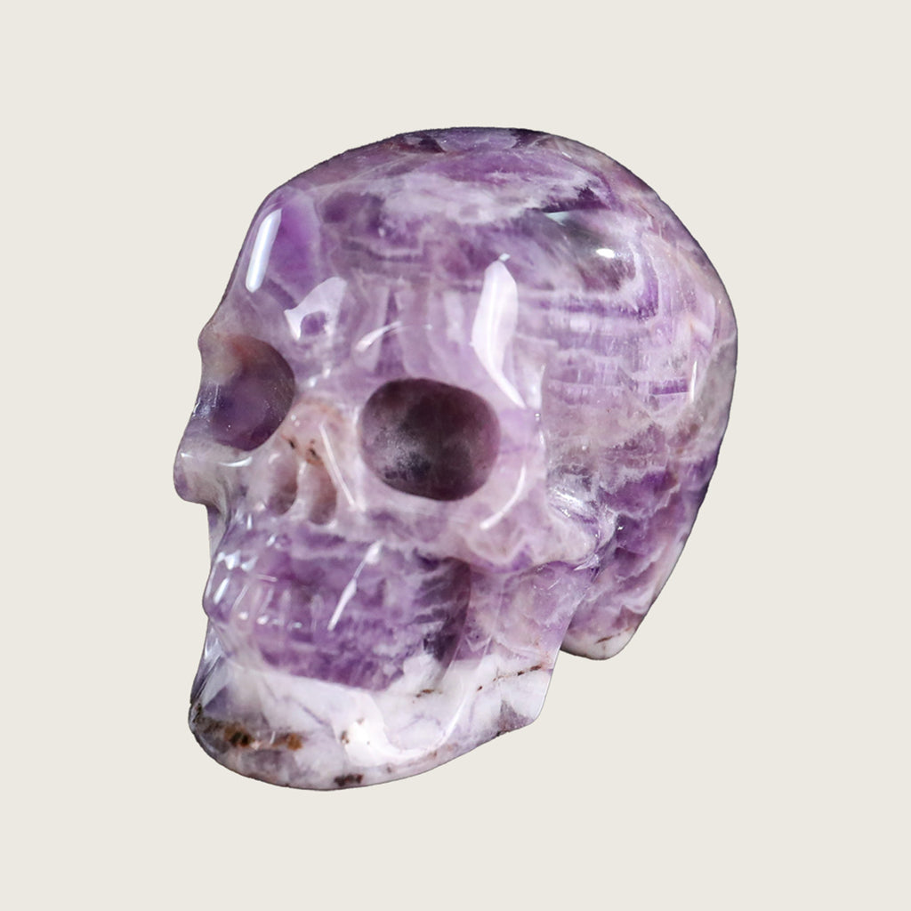 2.2" Amethyst Crystal Skull Carving  #SKH22067