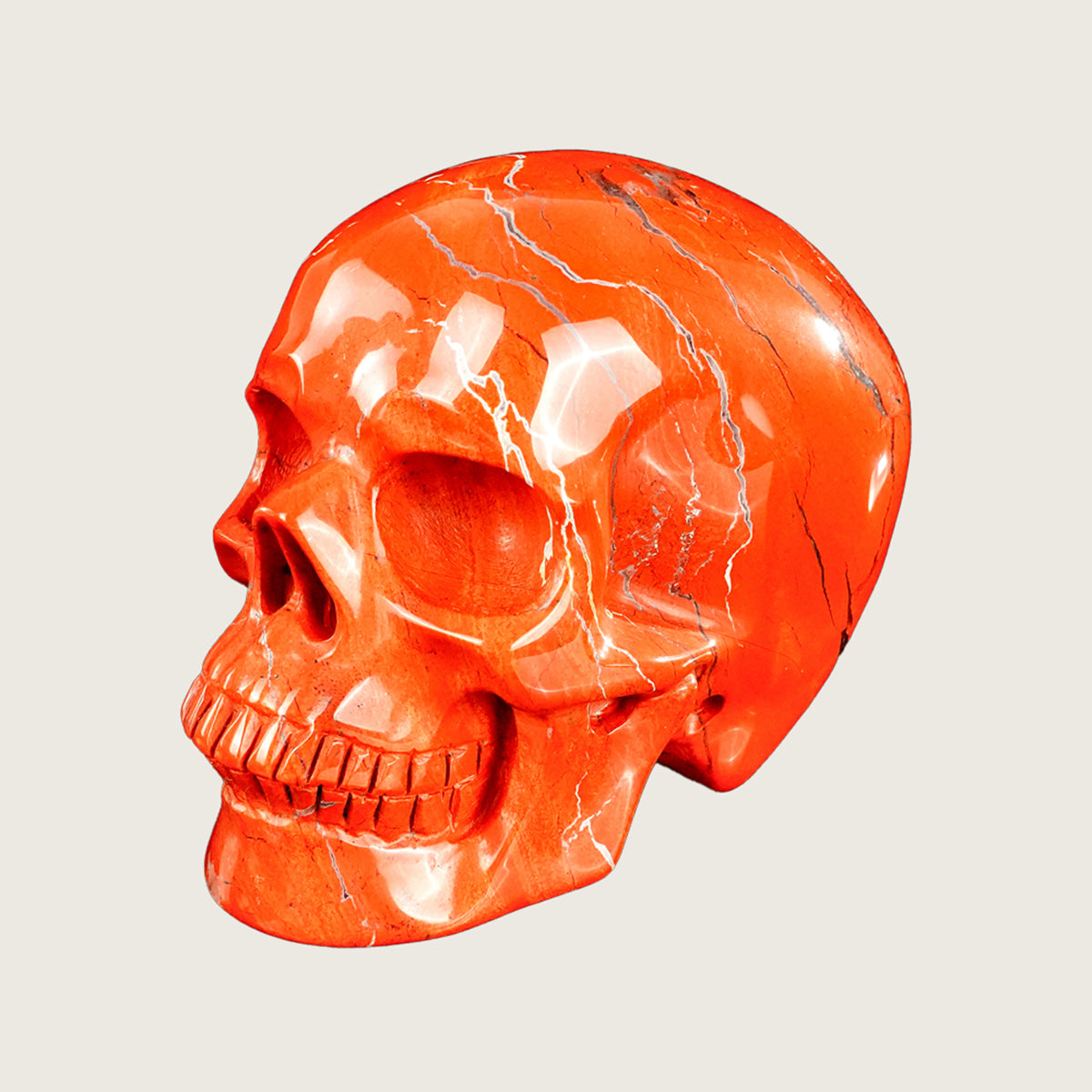 4.5" Red Jasper Crystal Skull Carving  #SKH45016