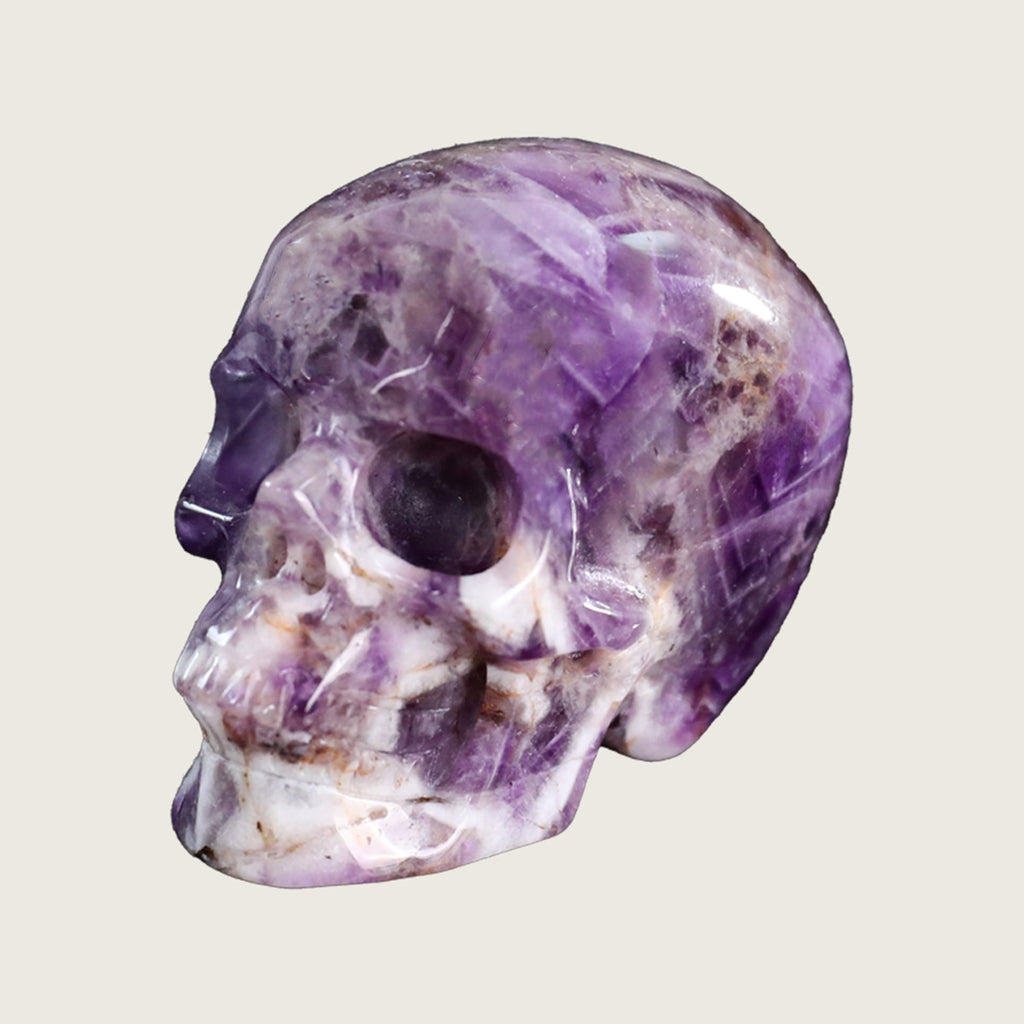 2.2" Amethyst Crystal Skull Carving  #SKH22054