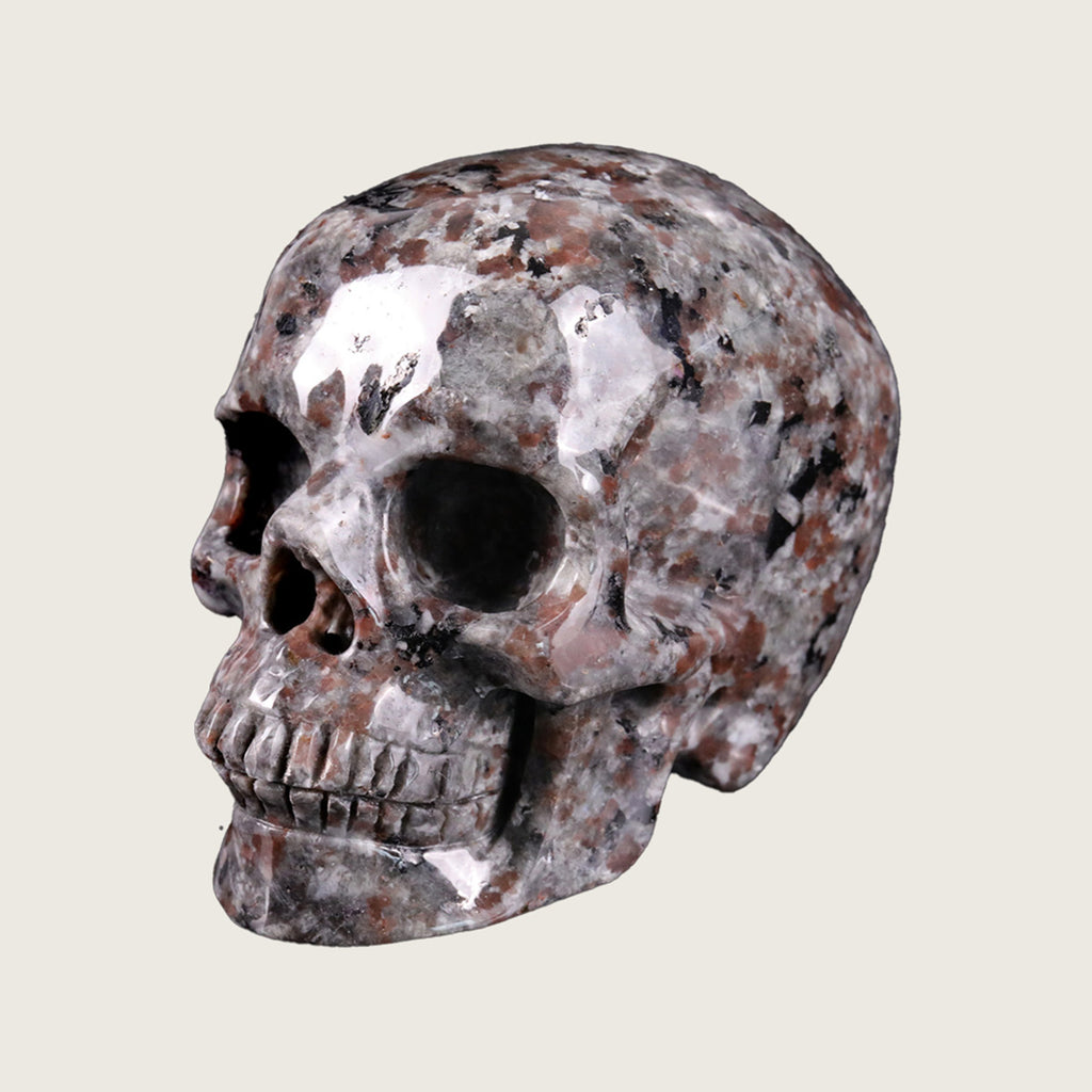 3.0" Yooperlite Human Skull Carving  #SKH30014