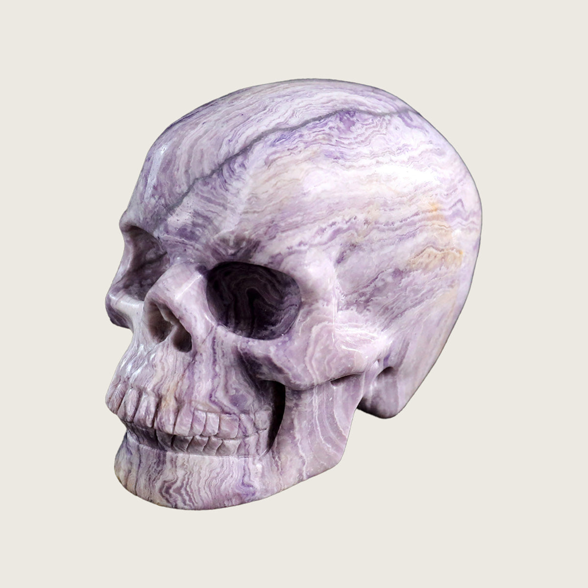 3.0" Purple Malachite Crystal Skull Carving  #SKH30038