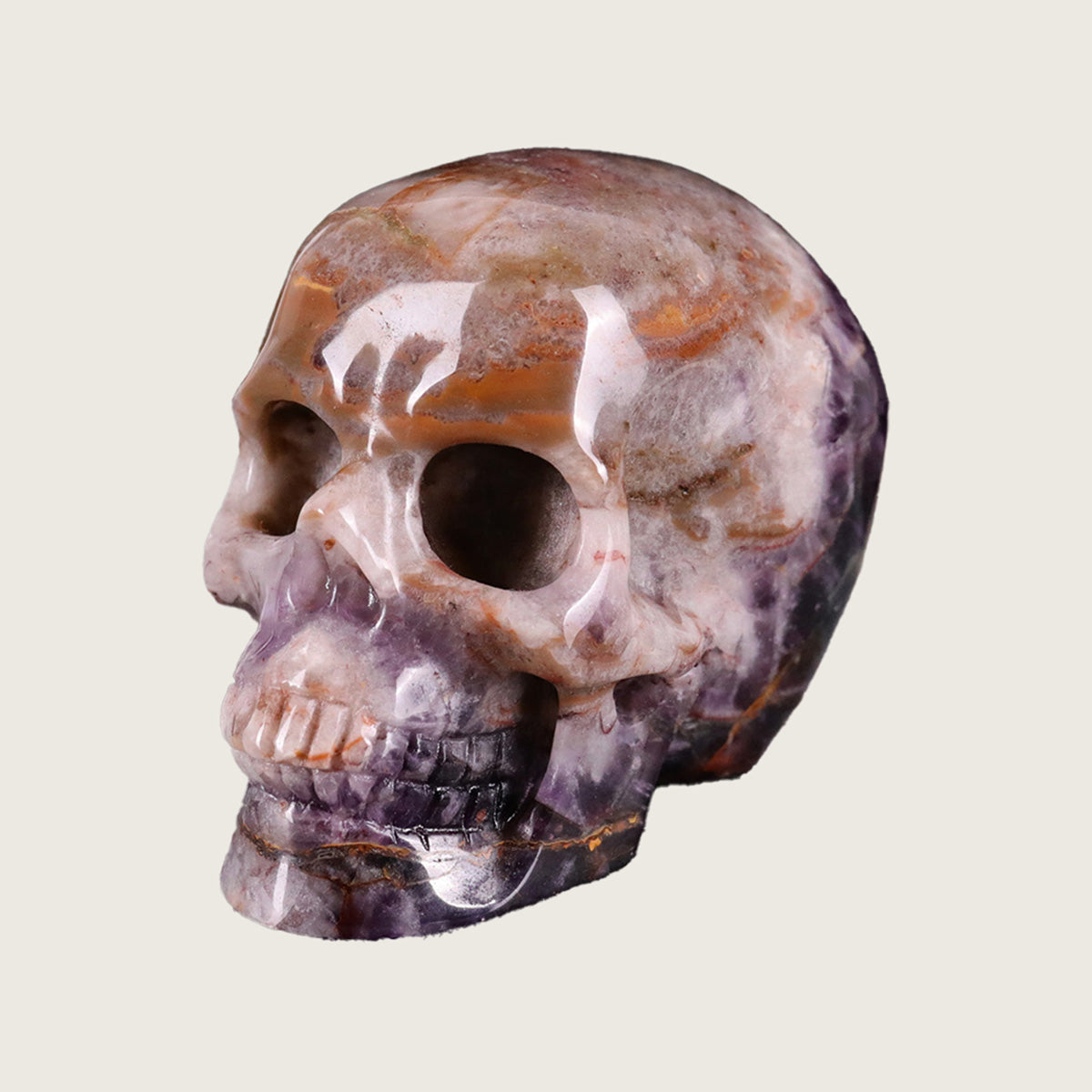 2.2" Amethyst Crystal Skull Carving  #SKH22037