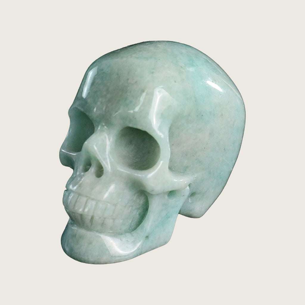 2.2" Amazonite Crystal Skull Carving  #SKH22065
