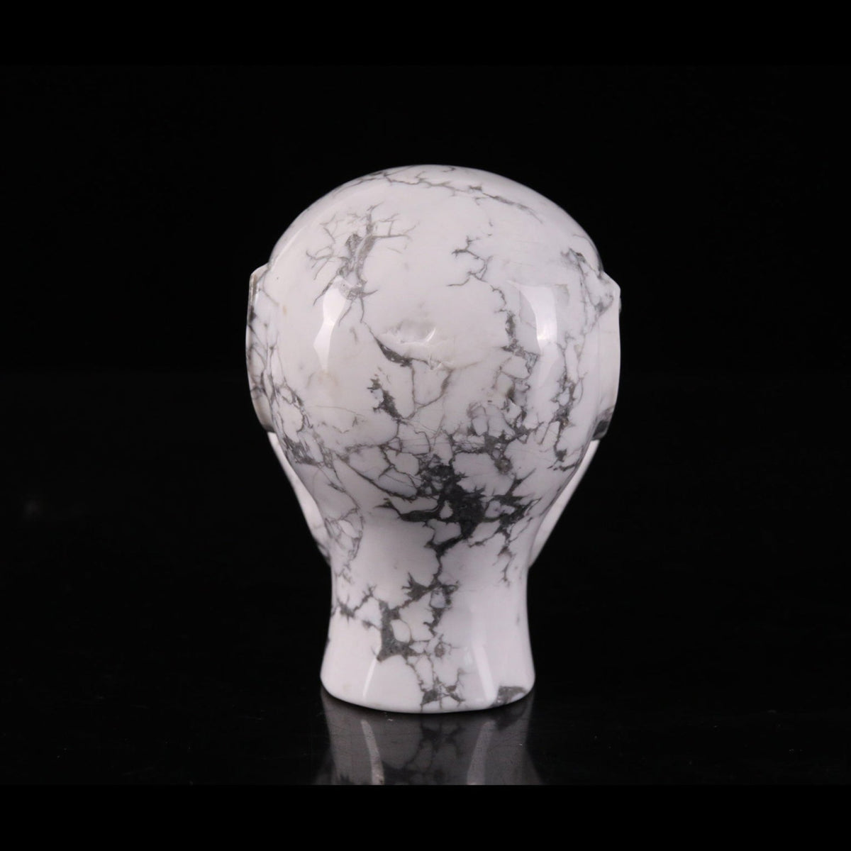 2.7" Howlite Alien Skull Carving  #CSC0035