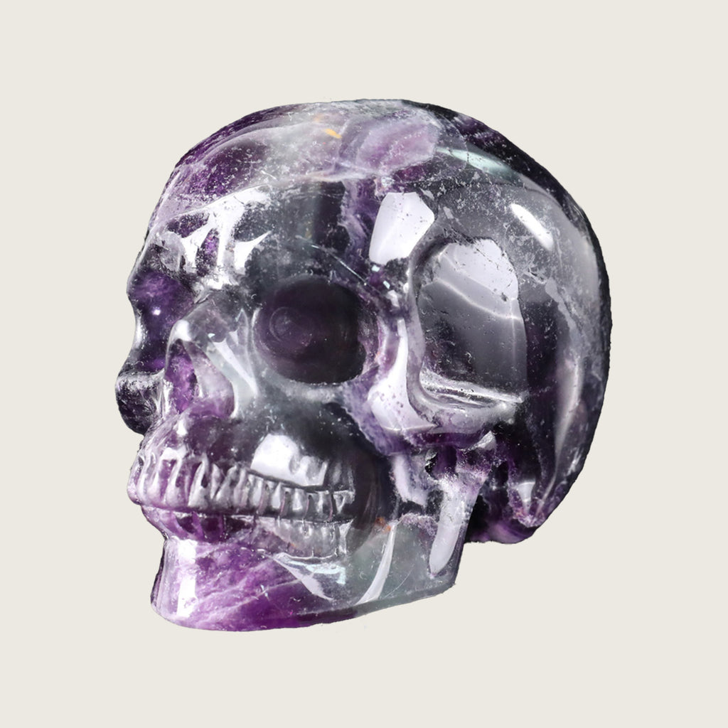 3.0" Fluorite Crystal Skull Carving  #SKH30074