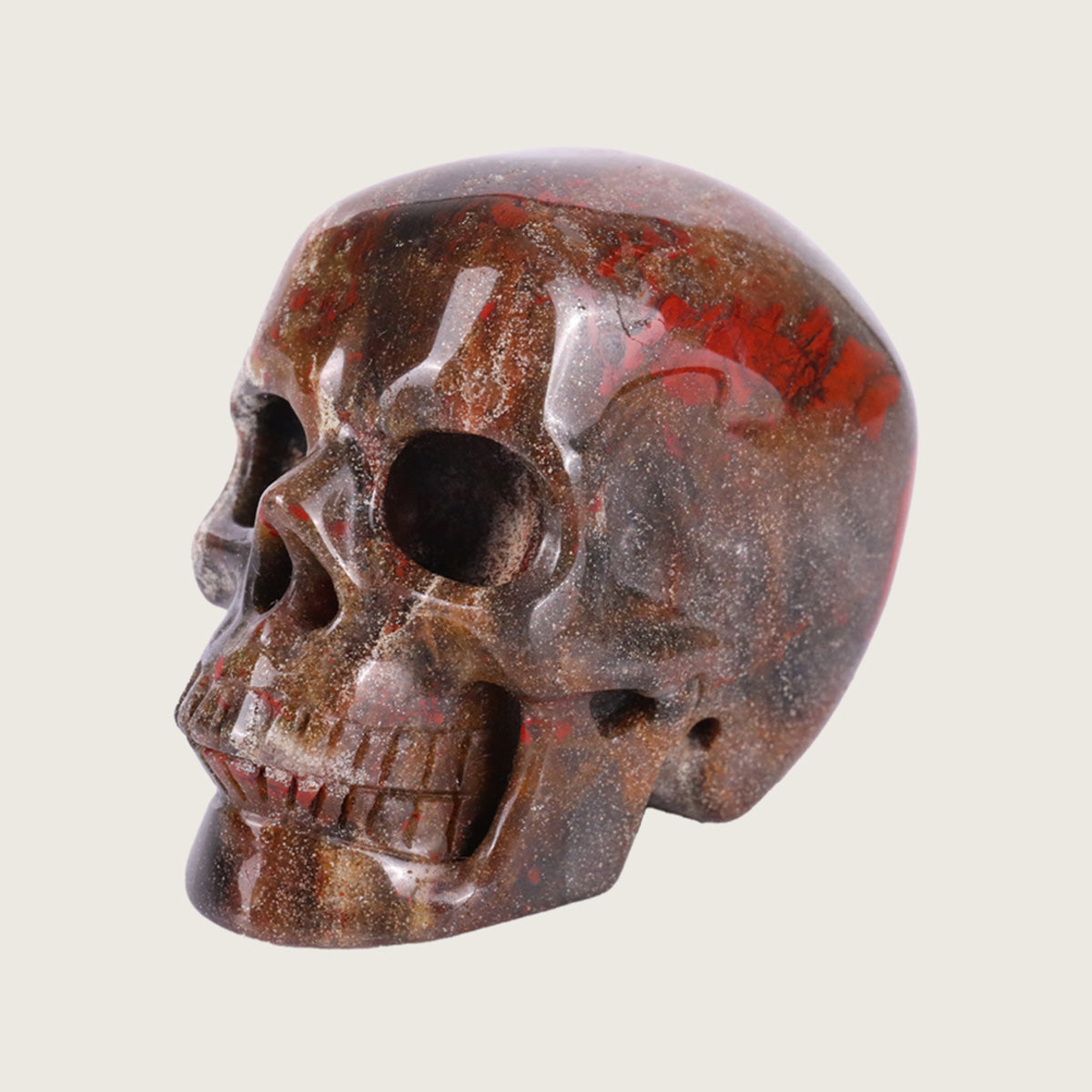 2.2" Red Jasper Crystal Skull Carving  #SKH22032