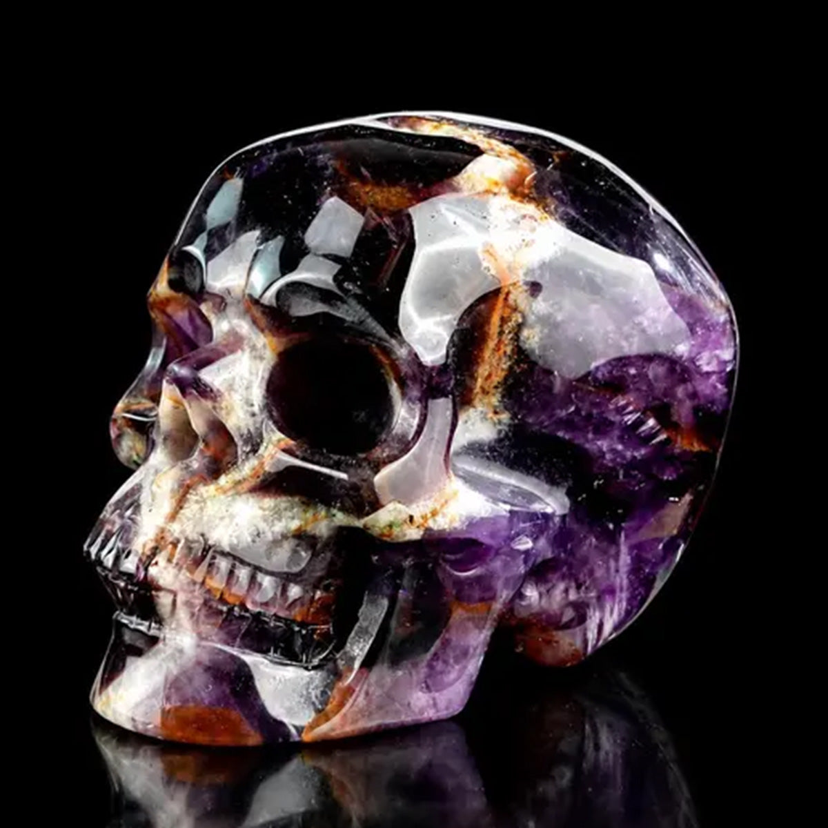 3.0" Dream Amethyst Crystal Skull Carving  #SKH30123