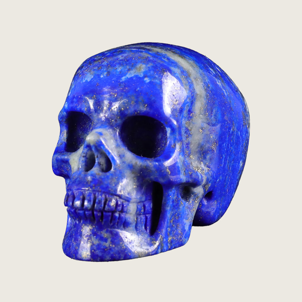 2.2" Lapis Lazuli Human Skull Carving  #SKH22016