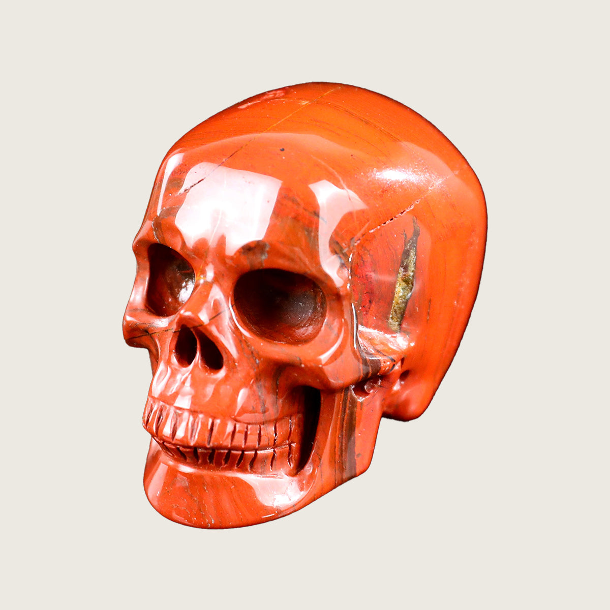 2.2" Red Jasper Crystal Skull Carving  #SKHRJ2201