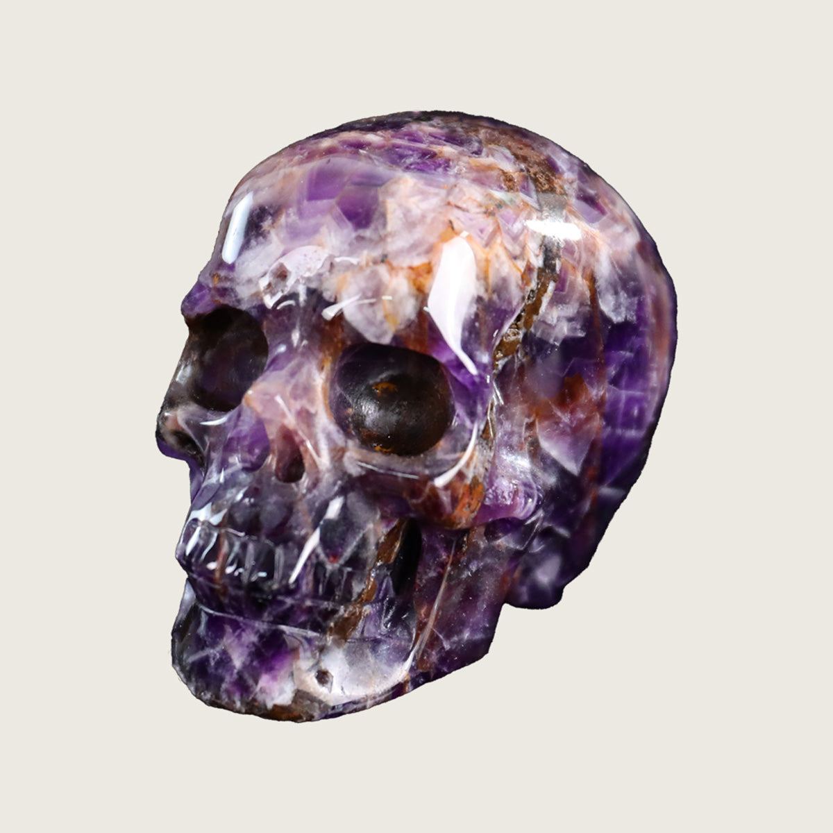 2.2" Amethyst Crystal Skull Carving  #SKH22068