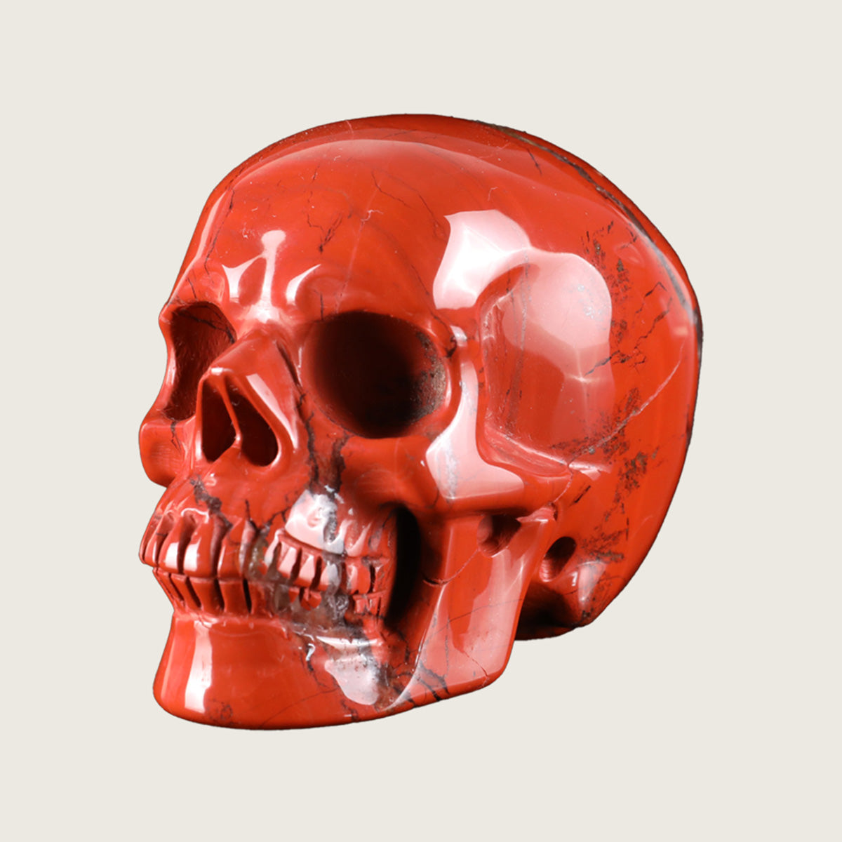 3.0" Red Jasper Crystal Skull Carving  #SKH30076