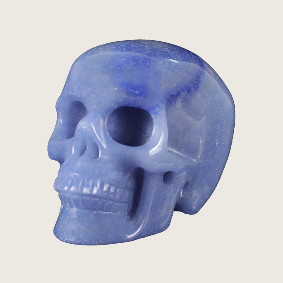2.2" Blue Aventurine Crystal Skull Carving  #SKH22062