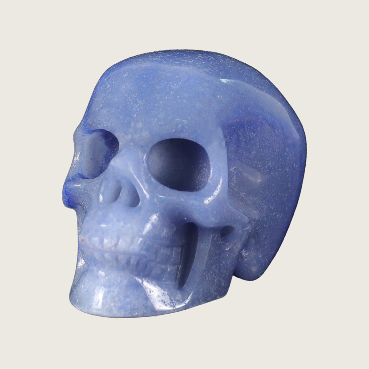 2.2" Blue Aventurine Crystal Skull Carving  #SKH22063