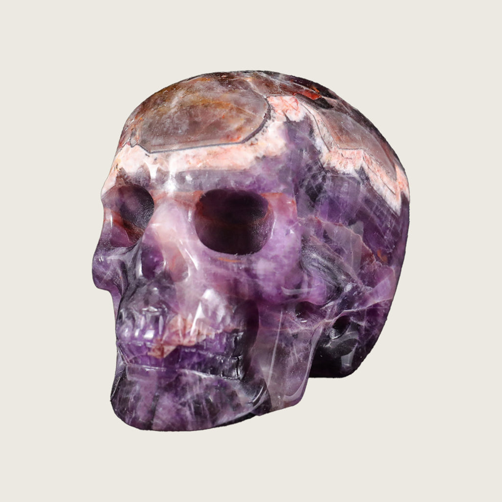 2.2" Amethyst Crystal Skull Carving  #SKH22059