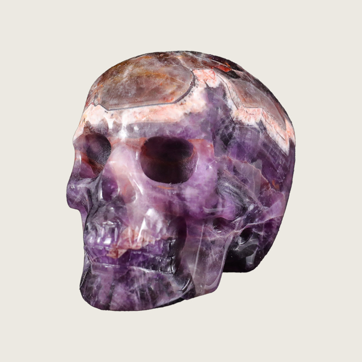 2.2" Amethyst Crystal Skull Carving  #SKH22059