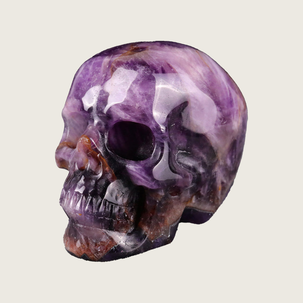 2.2" Amethyst Crystal Skull Carving  #SKH22053