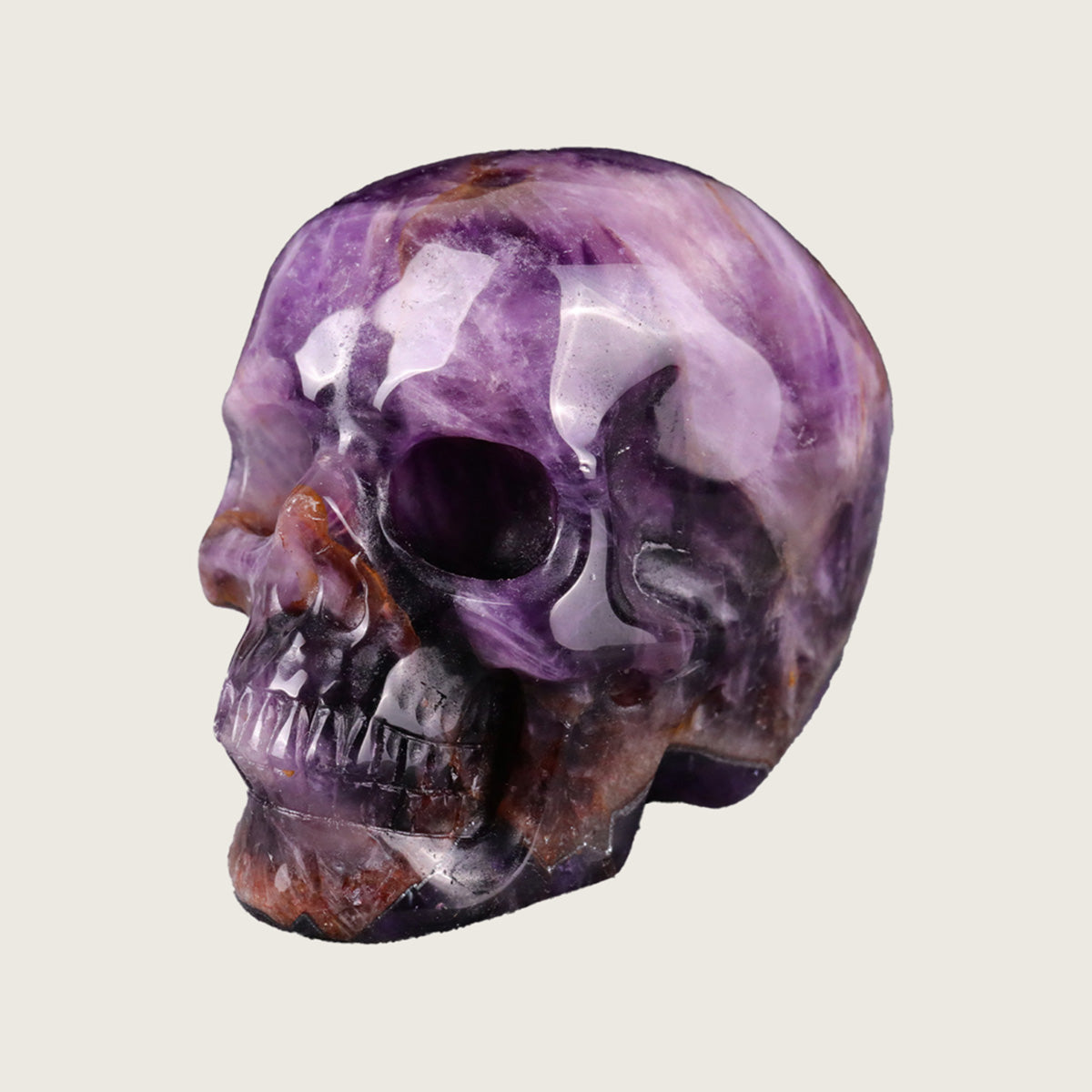 2.2" Amethyst Crystal Skull Carving  #SKH22053