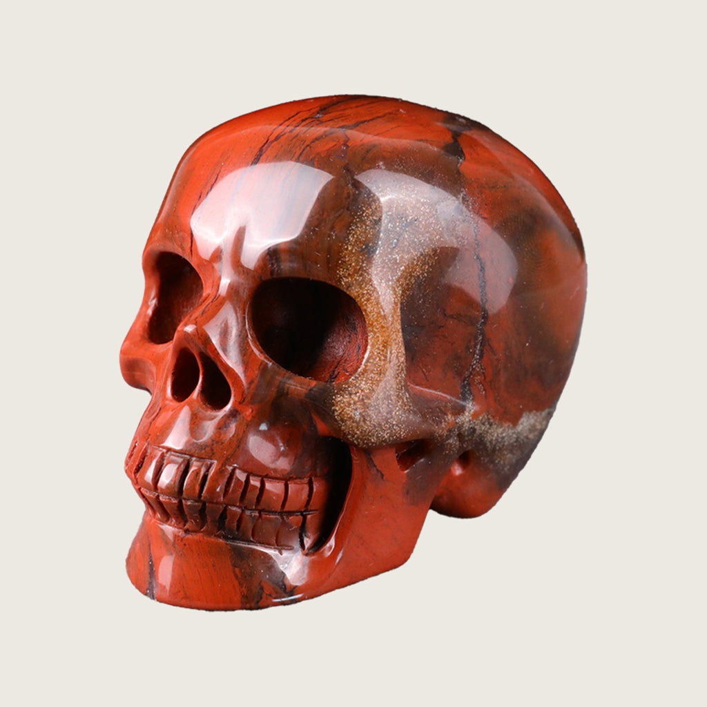 2.2" Red Jasper Crystal Skull Carving  #SKH22022