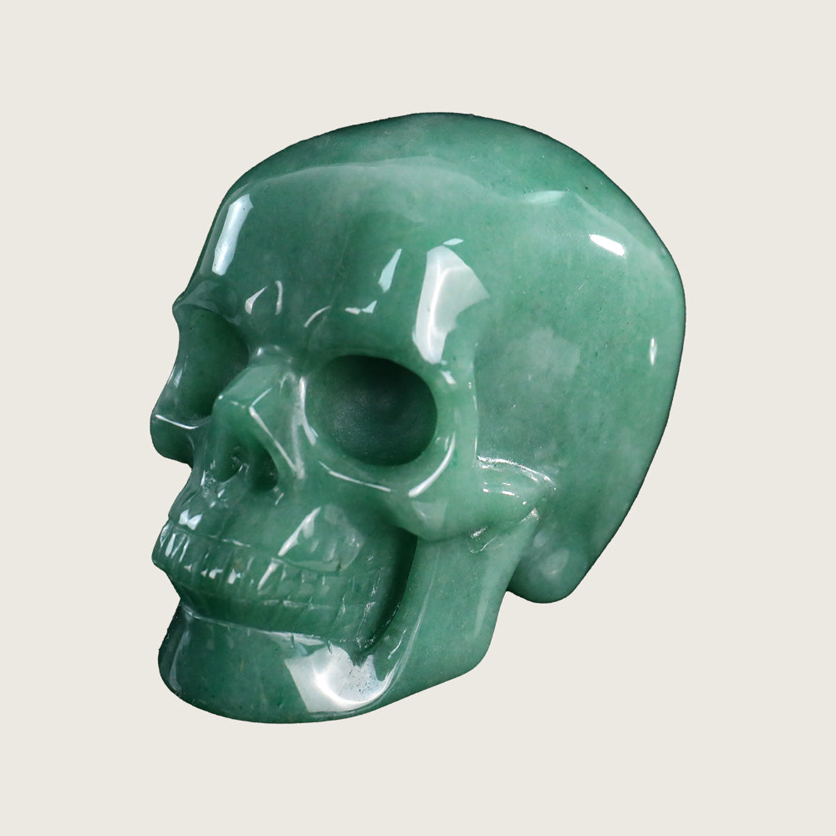 3.0" Green Aventurine Crystal Skull Carving  #SKH30057