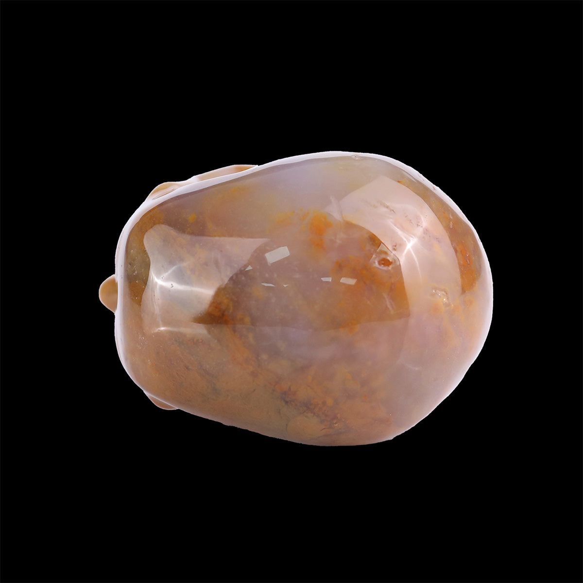 2.2" Yellow Chalcedony Crystal Skull Carving  #SKH22071