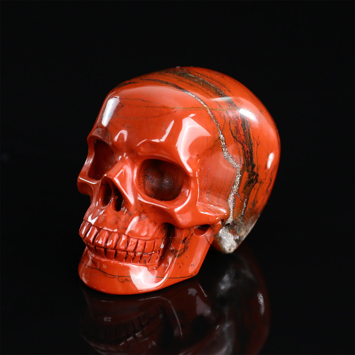 2.2" Red Jasper Crystal Skull Carving  #SKH22069