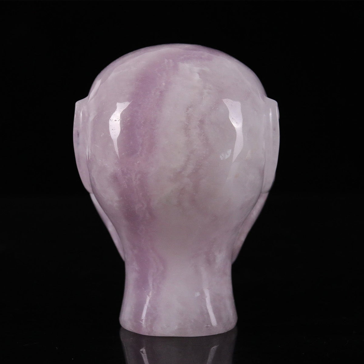 2.7" Rose Quartz Alien Skull Carving  #CSC0043