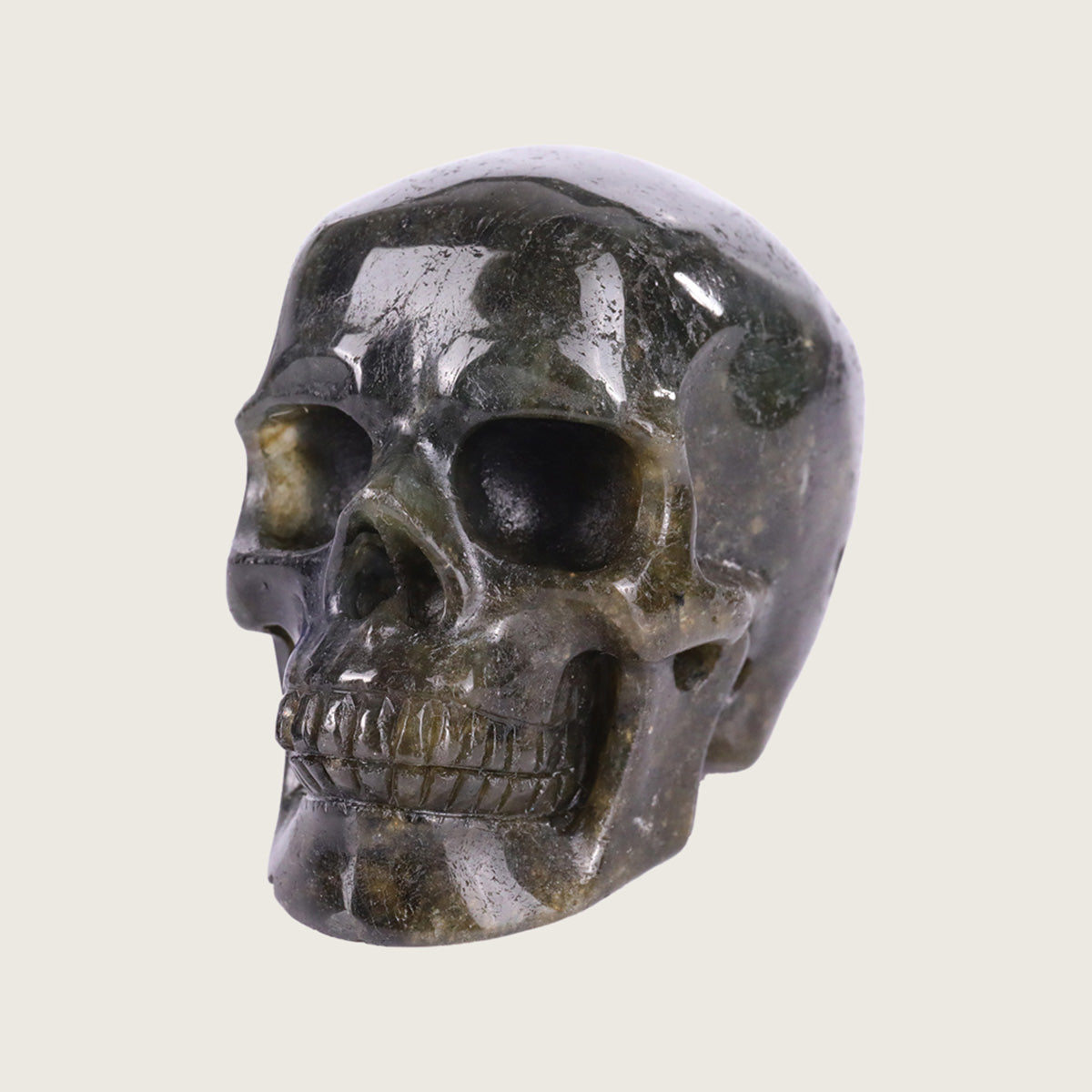 3.0" Blue Labradorite Human Skull Carving  #SKH30015