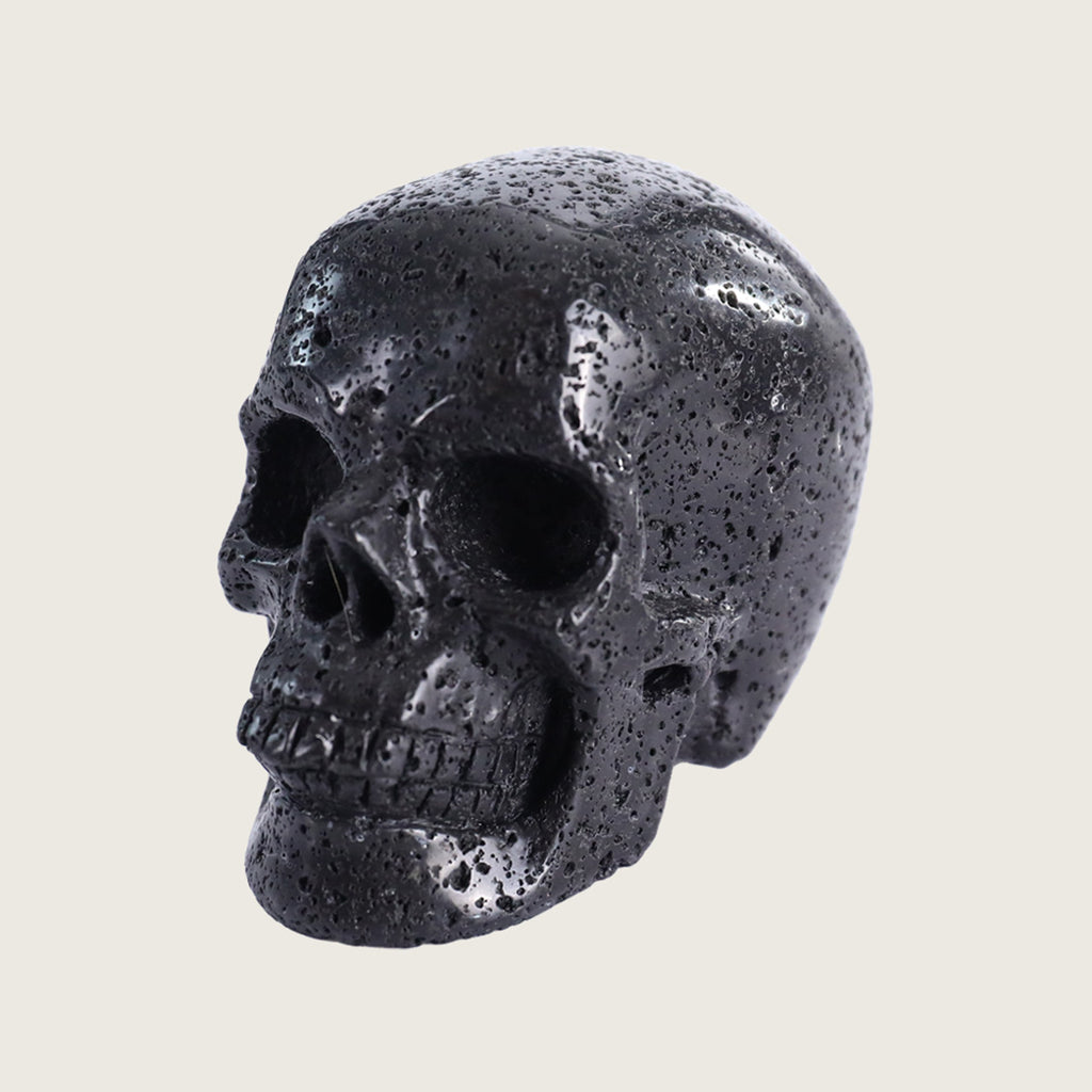3.0" Hot Lava Stone Agate Crystal Skull Carving  #SKH30066
