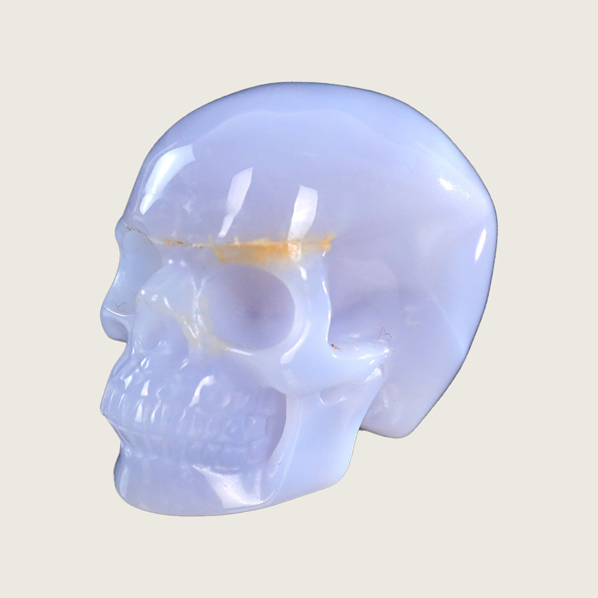 2.2" Blue Chalcedony Crystal Skull Carving  #SKH22046
