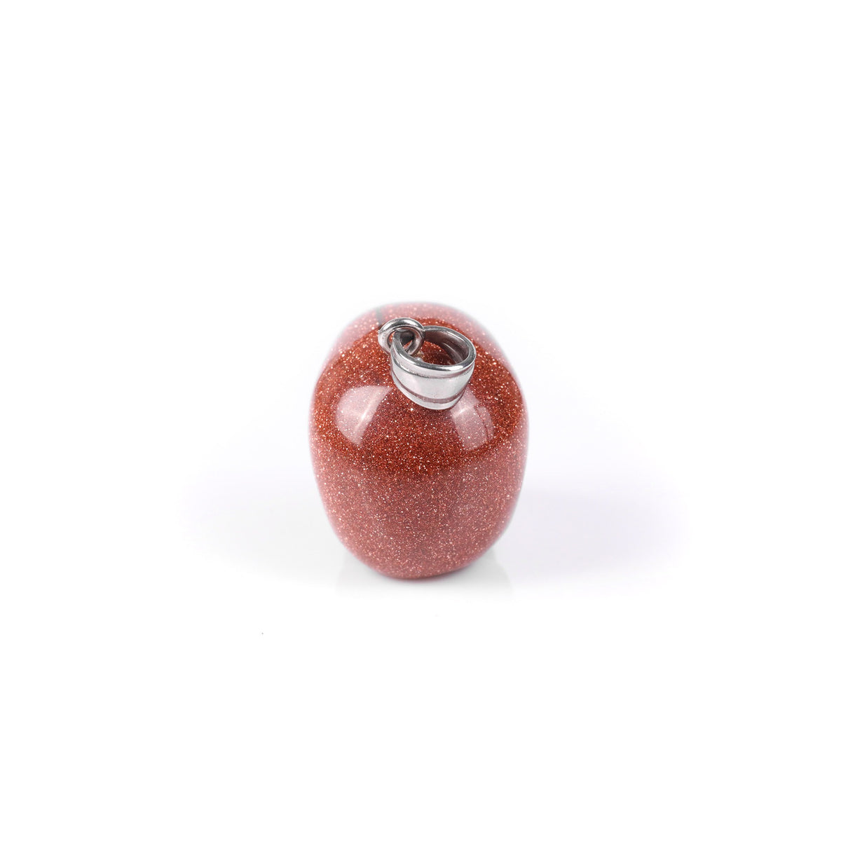 1.1" Goldstone Skull Pendant Carving  #CSC0049