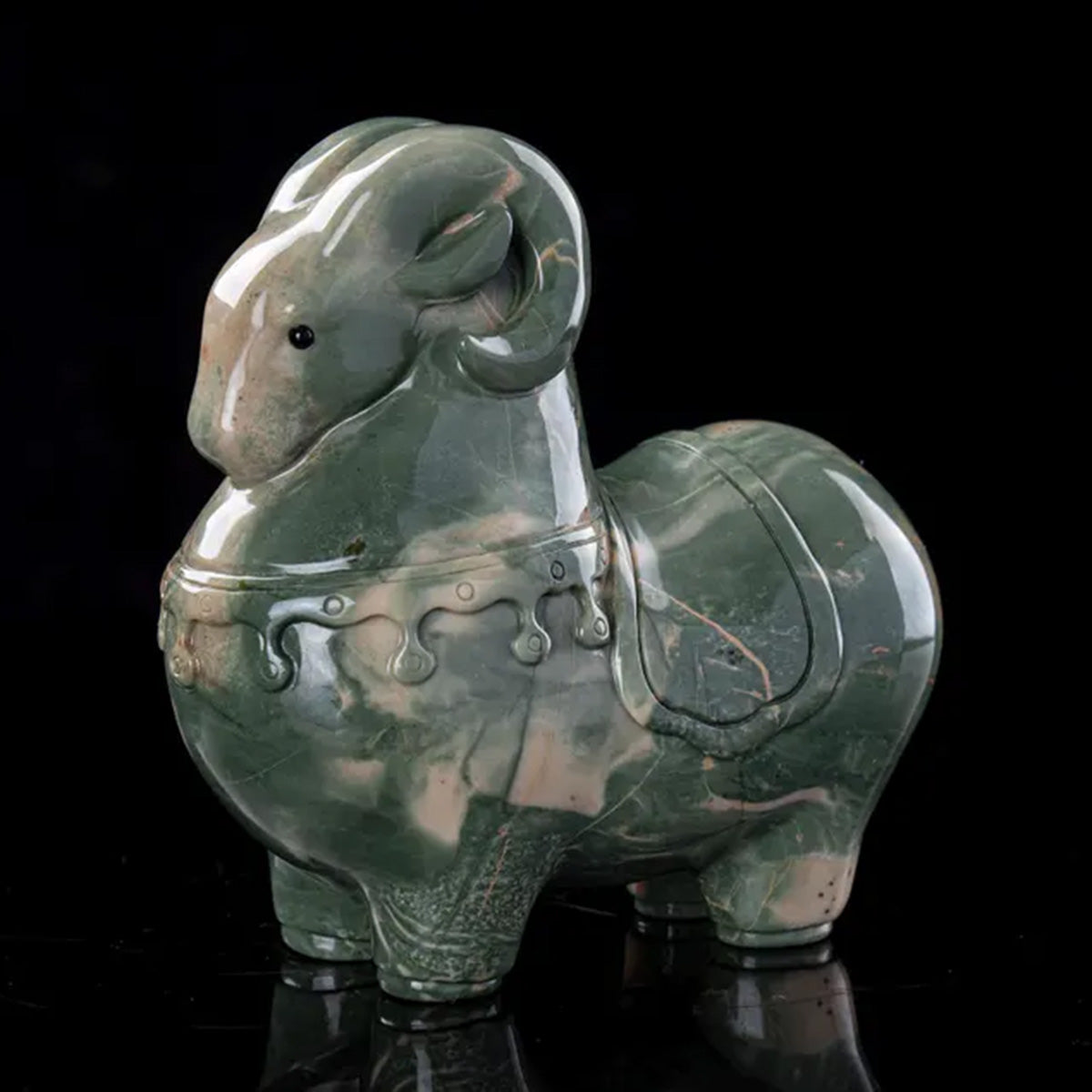 4.7" Jiulong Jade Bighorn Sheep  #CTC0088